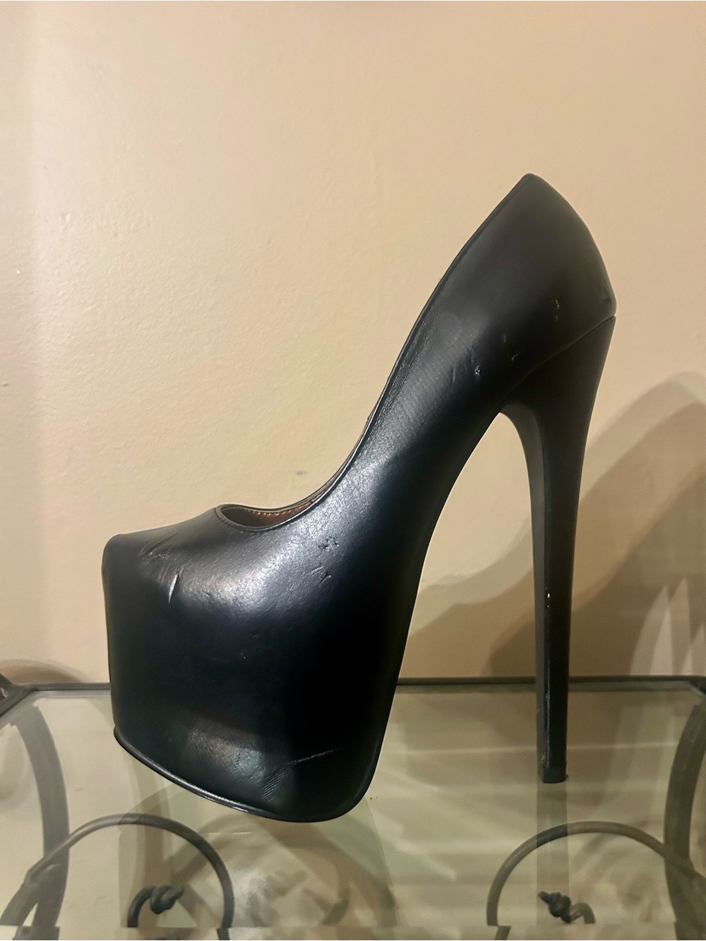 Sleek Black Platform Stiletto Pump